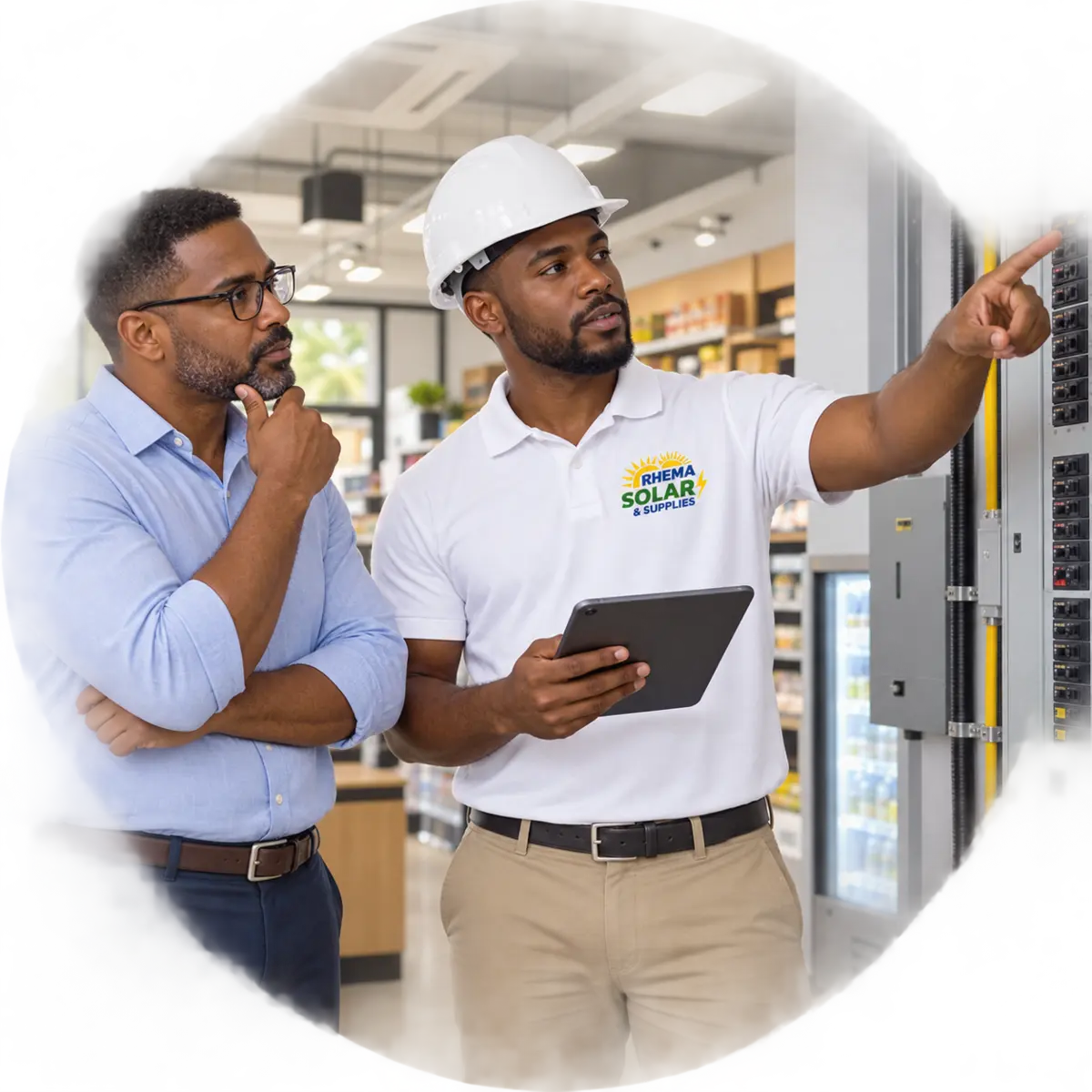 Rhema-branded solar assessment service illustration