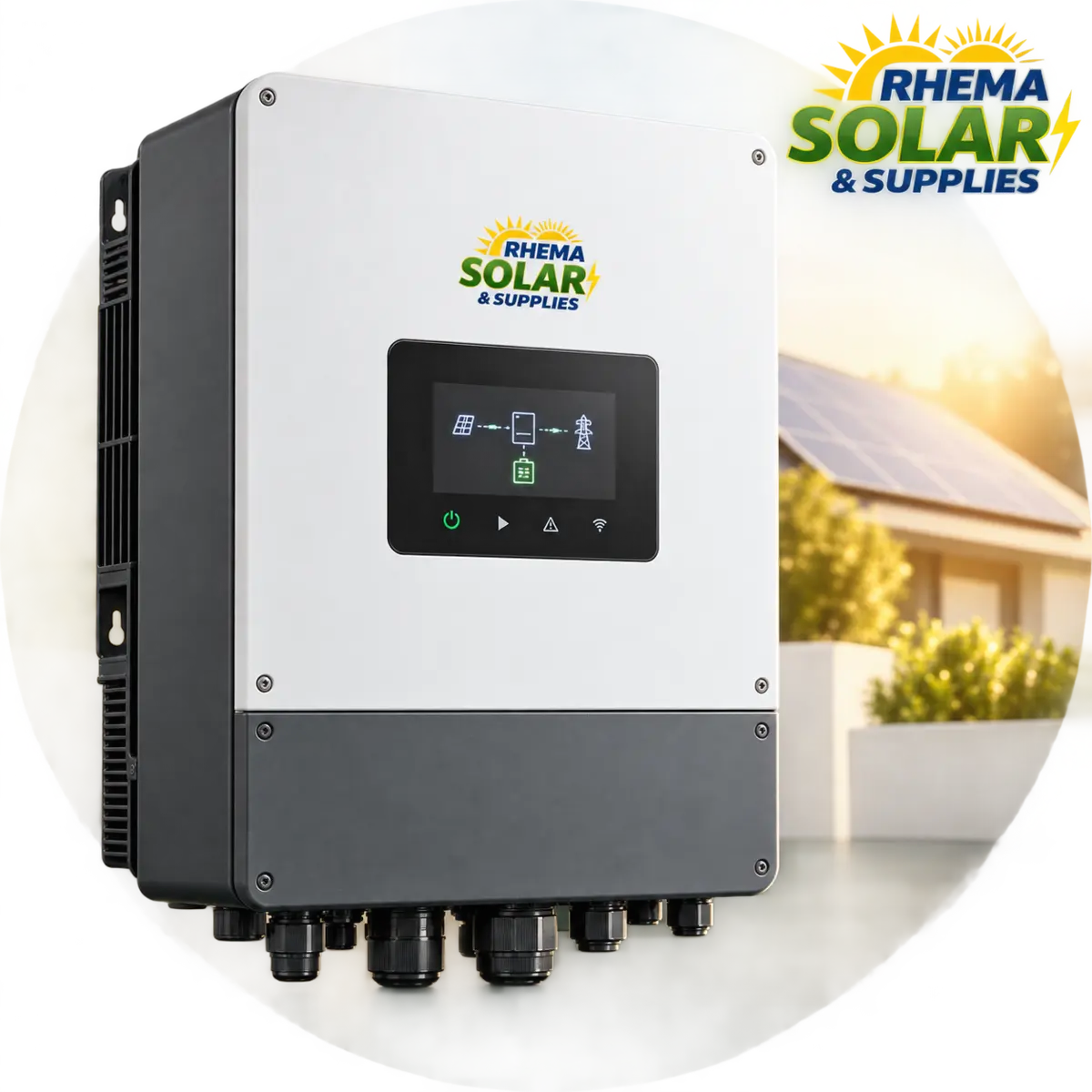 Rhema-branded illustrative hybrid inverter product image
